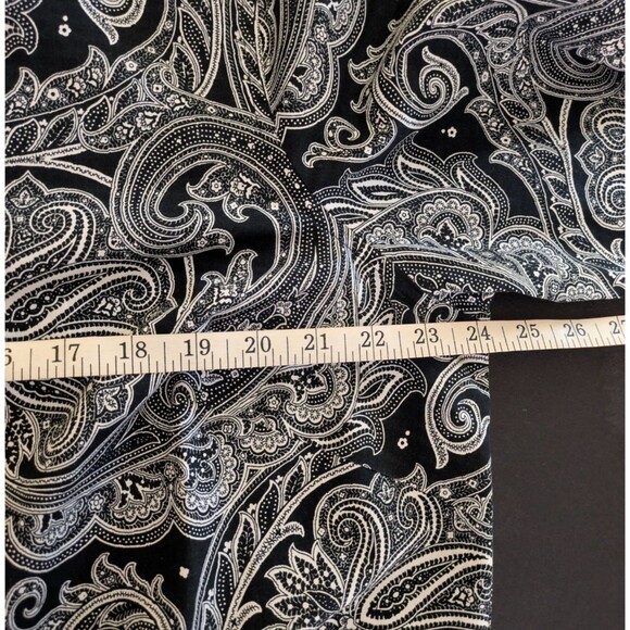 Lauren Ralph Lauren Womens 2X Non Iron Black Paisley Button Front Shirt - Picture 6 of 7